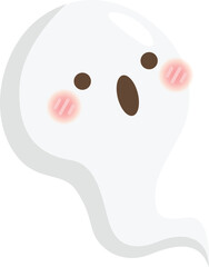 a vector of a cute ghost