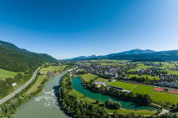 The village of Kuchl in the Tennengau region near Salzburg, Austria