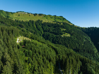 The Rossfeld Mountains in the village of Kuchl the Tennengau region near Salzburg, Austria