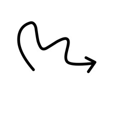 Hand drawn arrow sign