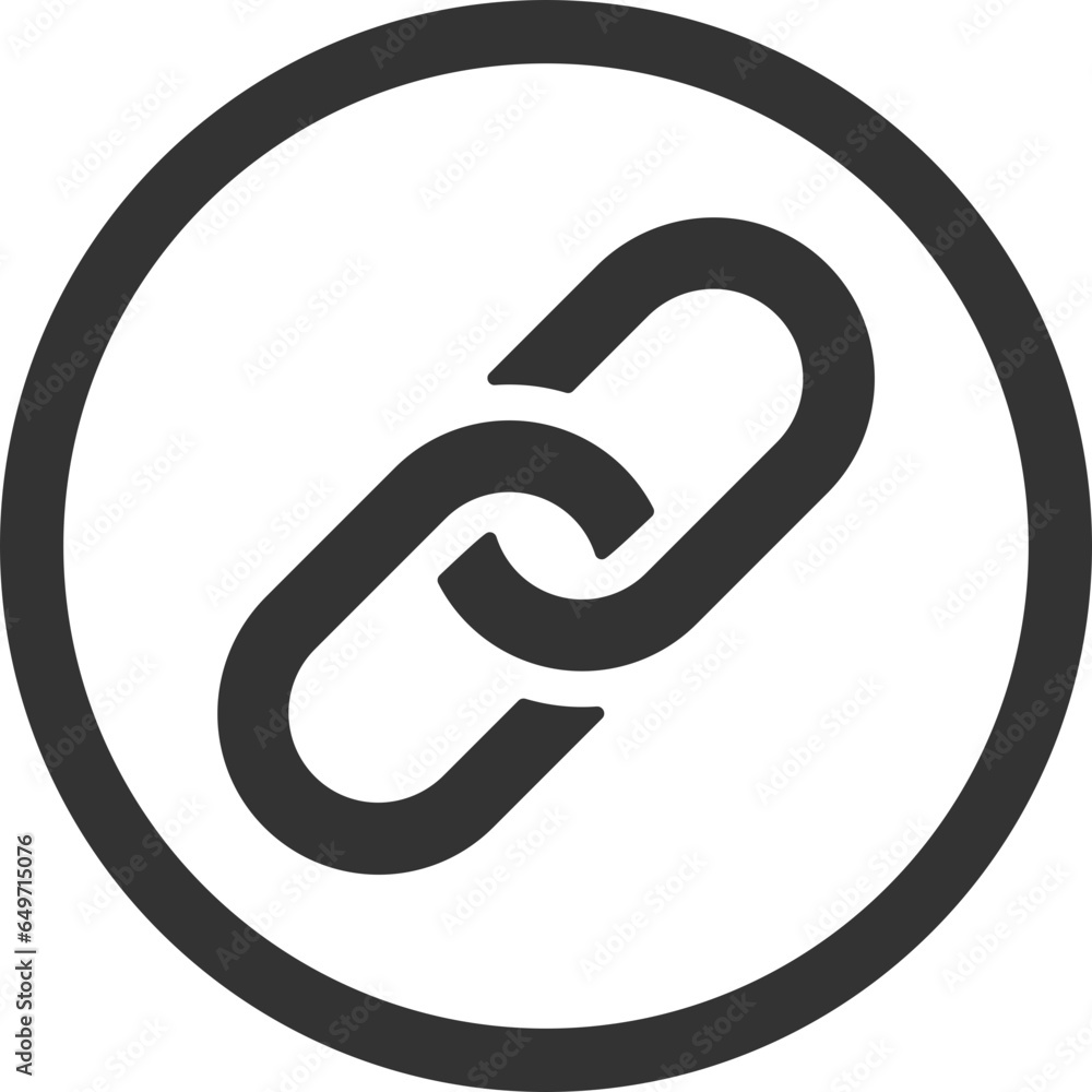 Aufkleber chain link vector icon. chainlet element flat design. concept connection symbol isolated on white ba