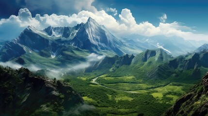 Infinite Majesty: The Vast Mountain Vista. Generative AI 8