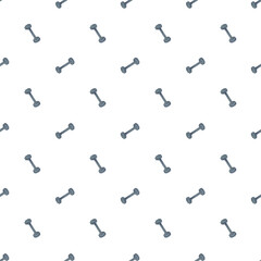 Seamless pattern with dumbbells. Fitness, weight training. Watercolor illustration isolated on a white background. Hand drawn