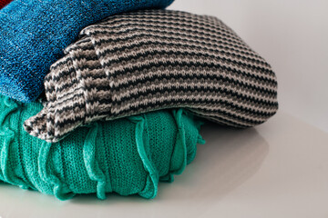 colored blankets, plaid