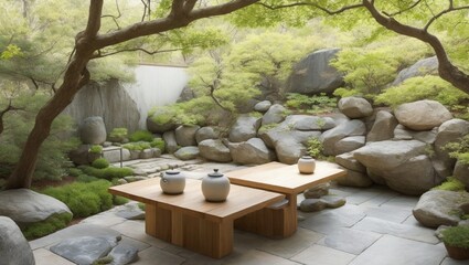 japanese garden in the garden