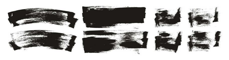 Flat Sponge Regular Artist Brush Long & Short & Curved Background High Detail Abstract Vector Background Set MEGA