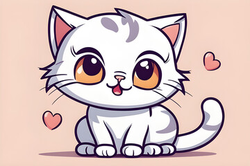 Obraz premium A pretty and cuty cat