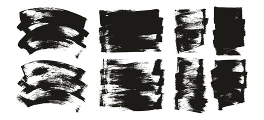 Flat Sponge Regular Artist Brush Long & Short & Curved Background High Detail Abstract Vector Background Set MEGA