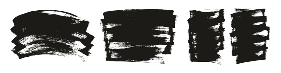 Flat Sponge Regular Artist Brush Long & Short & Curved Background High Detail Abstract Vector Background Set MEGA