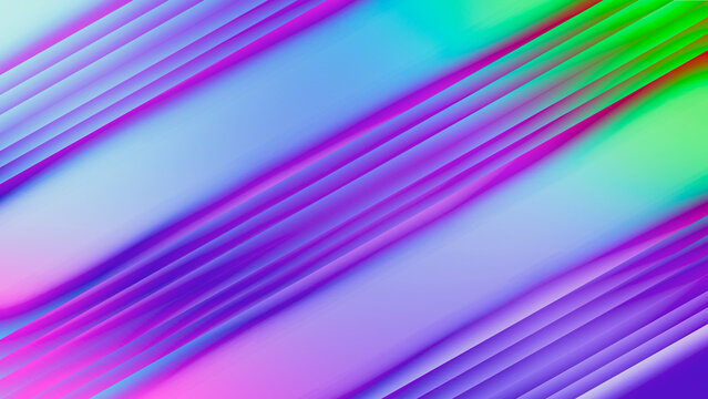 Bright neon pink lilac green turquoise bright abstract background for design. Luxurious futuristic color gradient. Premium web banner. Stripes, lines, vectors, rays and 3D effect. 8k resolution
