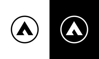 initial A logo design vector illustration