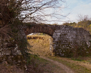 Stone arch of the Ramparts of Palmanova, italy