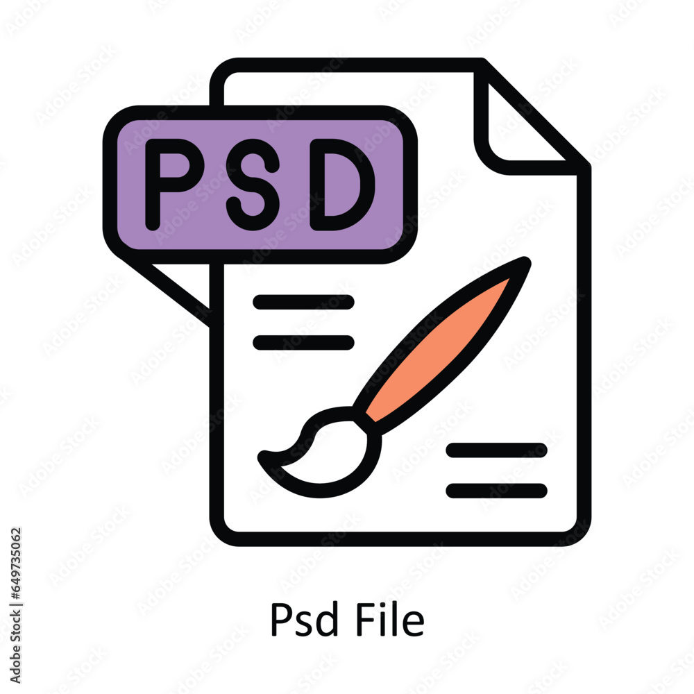Poster psd file vector filled outline icon design illustration. graphic design symbol on white background e