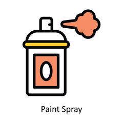Paint Spray vector Filled outline Icon Design illustration. Graphic Design Symbol on White background EPS 10 File