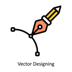 Vector Designing vector Filled outline Icon Design illustration. Graphic Design Symbol on White background EPS 10 File
