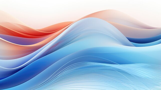 and digital ebb flow illustration abstract background, wallpaper water, tide design and digital ebb flow