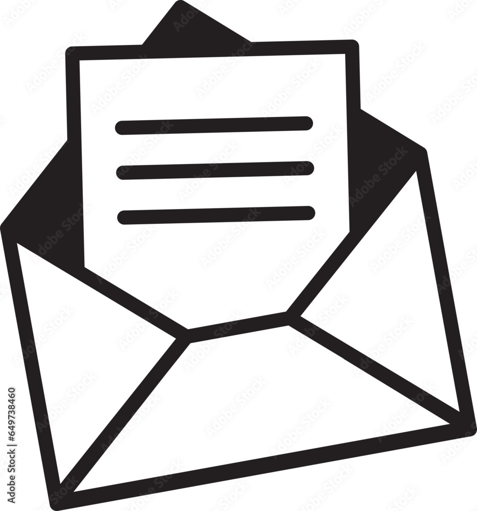 Poster mail icon vector sign. letter envelope symbol. message send to address illustration.
