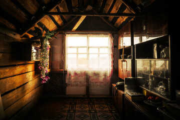 An attic of the country (farm) house