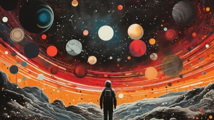 Interstellar Pop Art Collage: Cosmic Fusion. Generative AI 5 © NormanBalberan