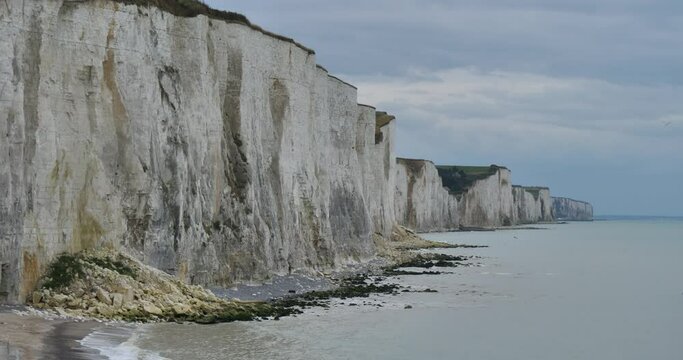 Cliffs of Ault, Coastal erosion, Somme department, France