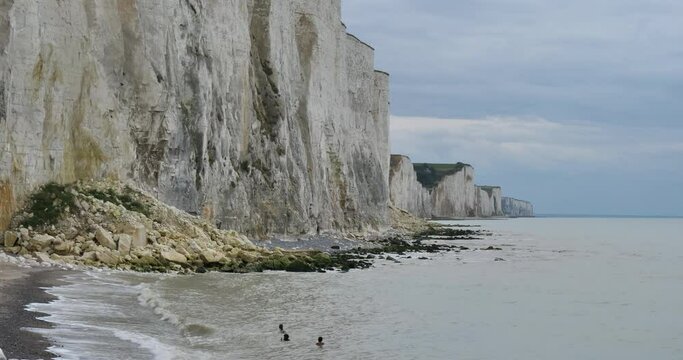 Cliffs of Ault, Coastal erosion, Somme department, France