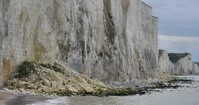 Cliffs of Ault, Coastal erosion, Somme department, France