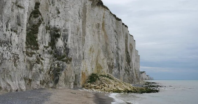 Cliffs of Ault, Coastal erosion, Somme department, France