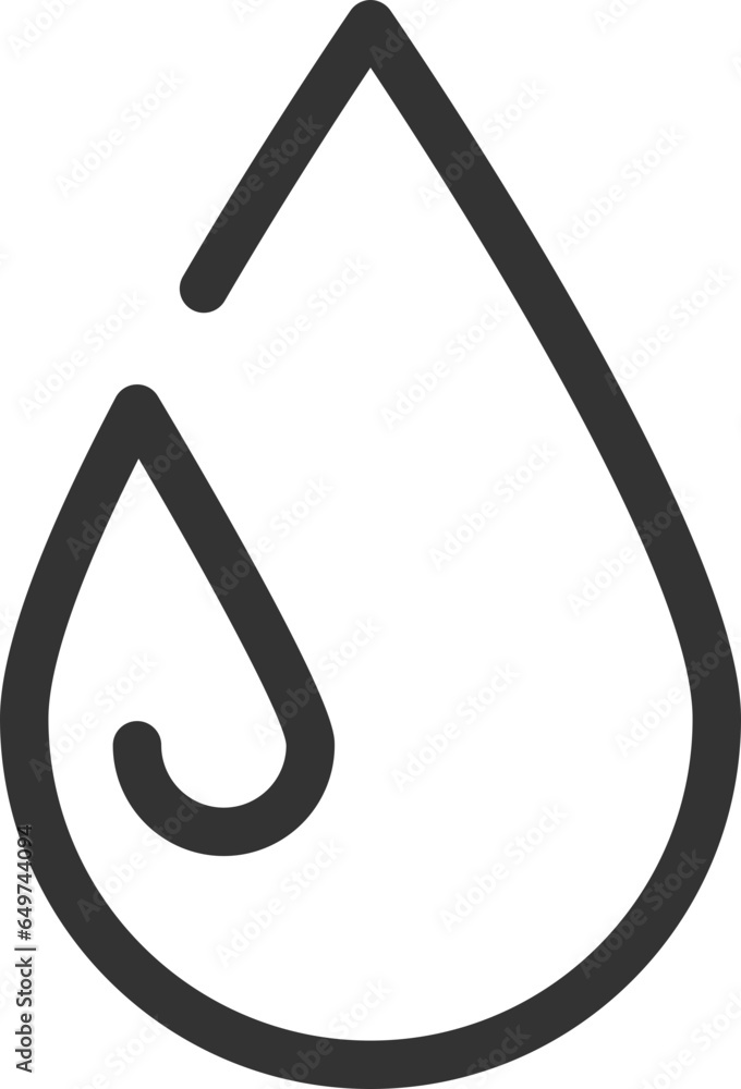 Poster drop water icon vector isolated design element