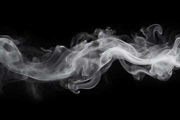 Fototapeta premium White Smoke on a Black Canvas