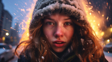 abstract, superheroine or illustration of feelings, drama thriller or crime novel, teenage girl or young adult