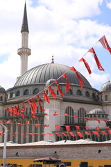 taksim square mosque  istanbul turkey