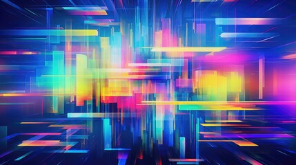 technology glitch neon screen illustration retro distortion, vhs background, light futuristic technology glitch neon screen