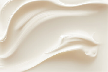 White Beige Texture of Cosmetic Face Cream Smear. Swatch smudge concealer, smear hand cream, hair...