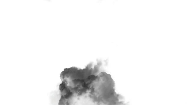 Cloud transition animation looping video, unique transition cartoon animation, transition animation, explosion of smoke