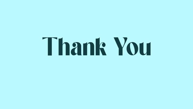 animation thank you thank you blue presentation slides thanks background lettering animated message
