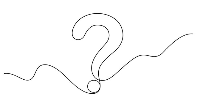 recommend clip art: continuous line drawing of question mark minimalist style
