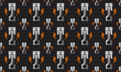auto parts and repair seamless pattern background