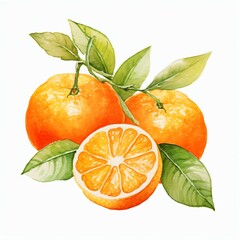 Orange illustration isolated on white background.