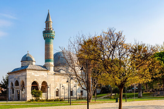 Green Mosque (Yesil camii), oldest ottoman mosque, XIV century. Iznik (Nicaea), Bursa region, Turkey