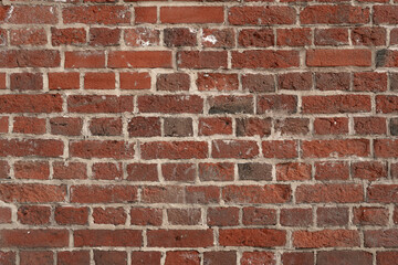 Brick walls of red brick. Brick wall as background.