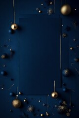 Festive background, for New Years eve, Christmas, with decorations, generative AI