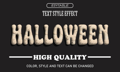 Halloween Text Effect Vector Illustration Design