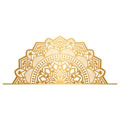 Vintage Luxury Golden Mandala Arabesque Islamic Pattern For Wedding Invitation