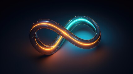 DevOps software development operations infinity symbol. Web development concept