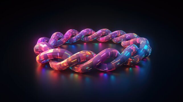 Web development concept neon circle made of date