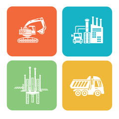 Industry And Construction Vector Icon Set
