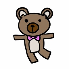 cute bear animal icon on white background