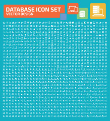 Database And Internet Vector Icon Set