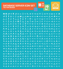 Database And Internet Vector Icon Set