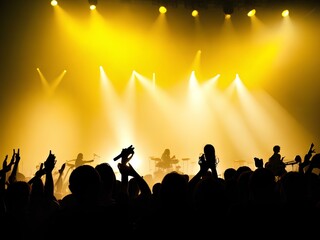 crowd of people dancing at concert